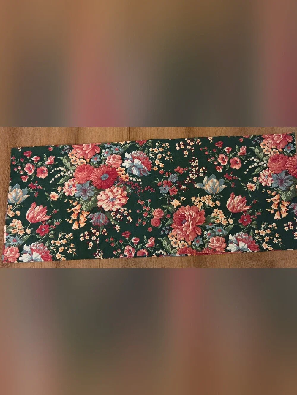 Vintage Croscill Home Floral Valance 88x17 In Cottagcore Shabby Chic